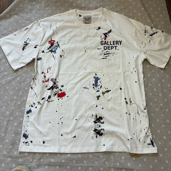 Gallery Dept Logo Print Paint Splash T-Shirt